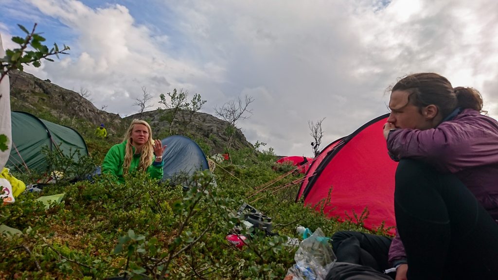 Vila i nattläger och base camp under BAMM