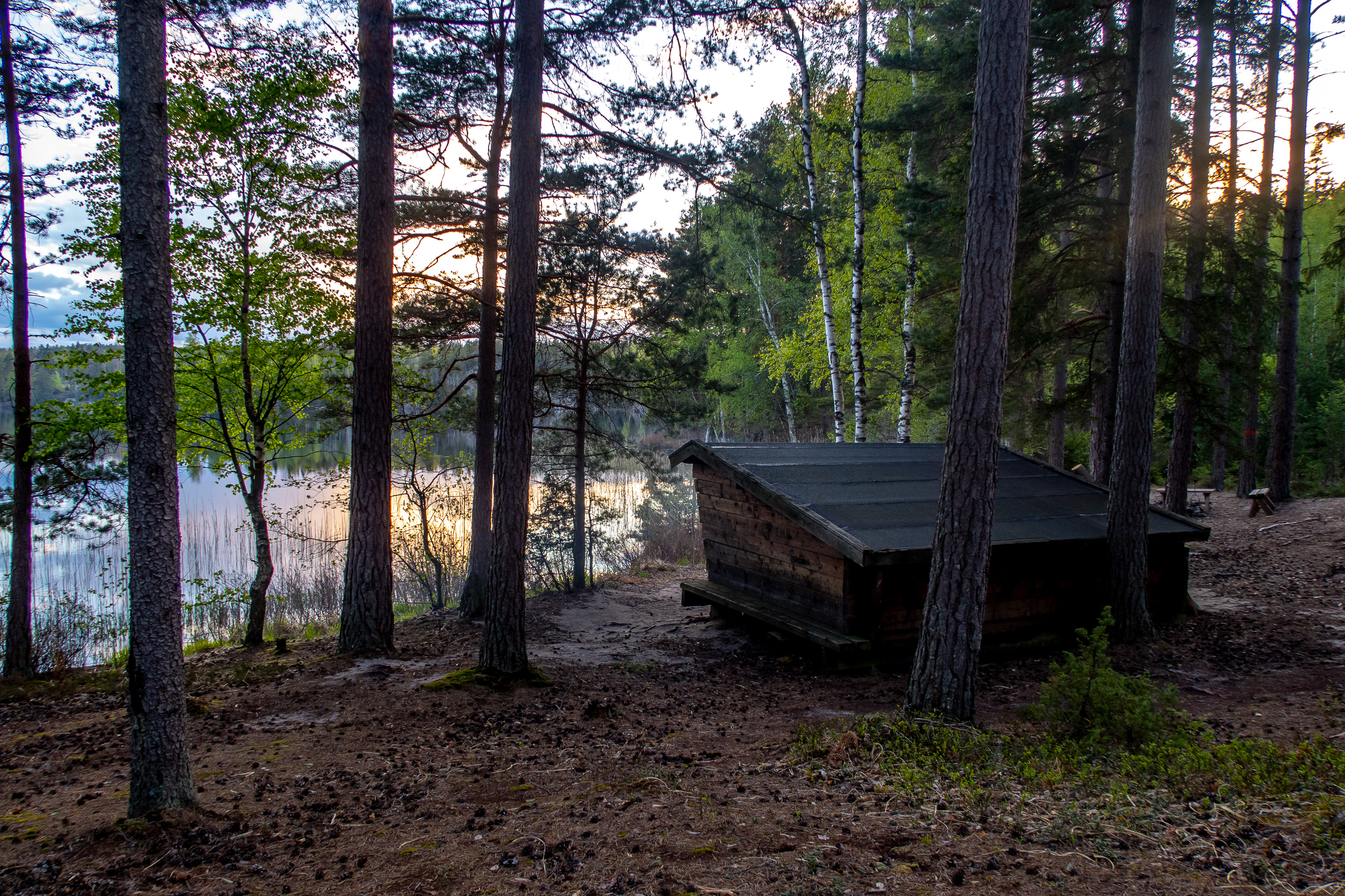 Vindskyddet vid Björnsjön, Sörmlandsleden etapp 31