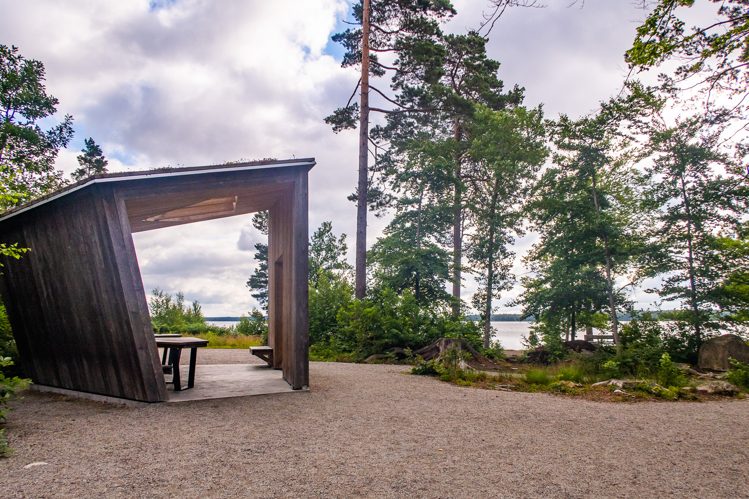 Vindskydd vid Åsnens nationalpark