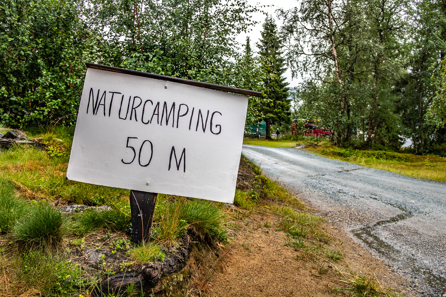 skylt för naturcamping