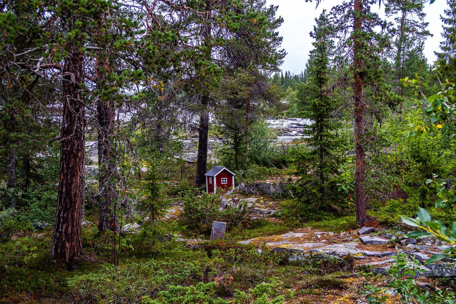 Minihus vid Trappstegsforsen