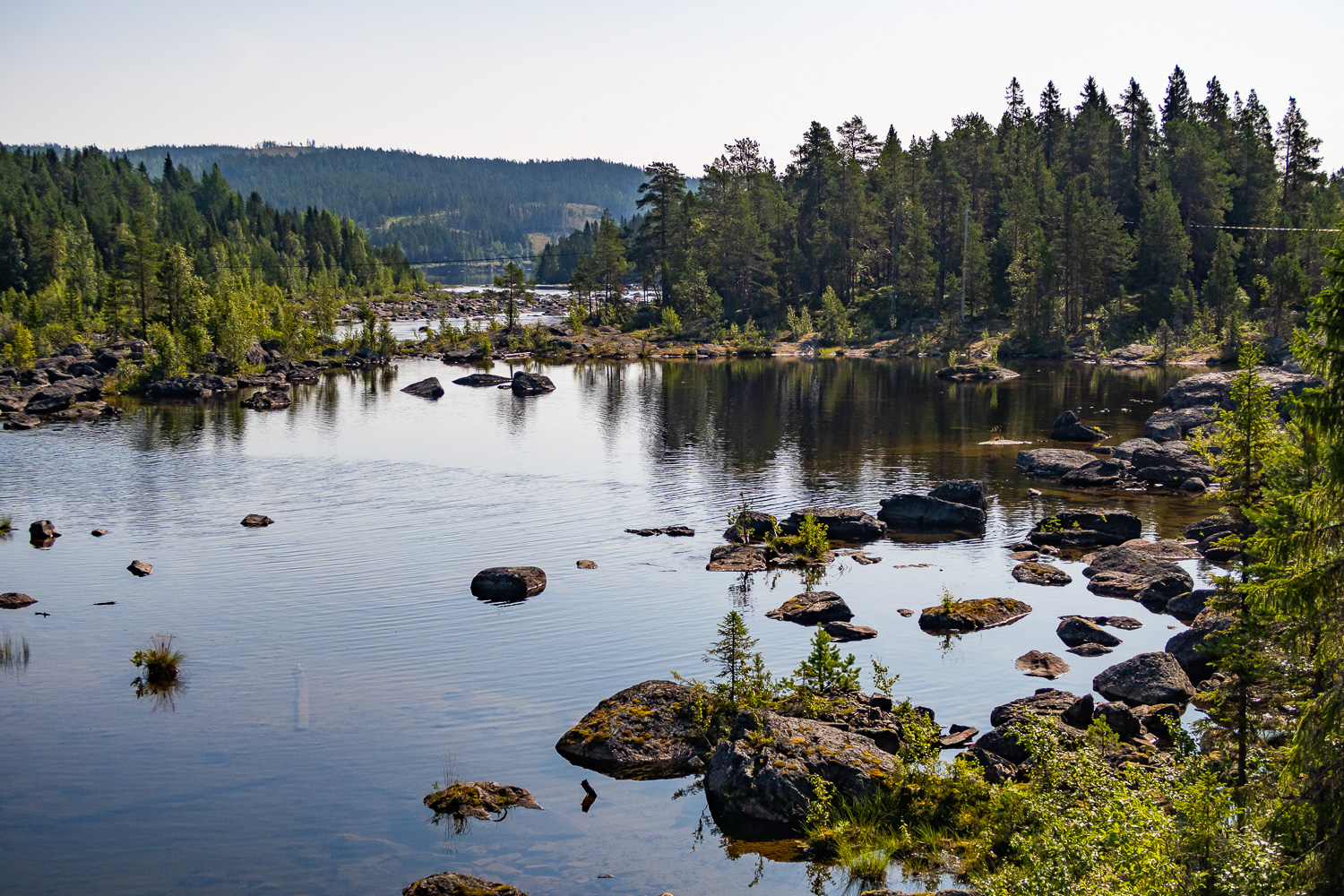 Bågedeforsen, nedanför kraftverket