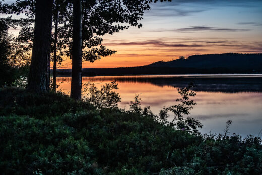 Solnedgång över Borgsjön