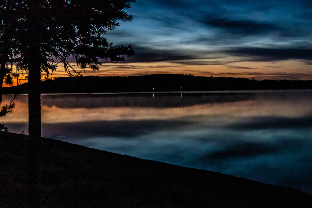 Solnedgång över Borgsjön