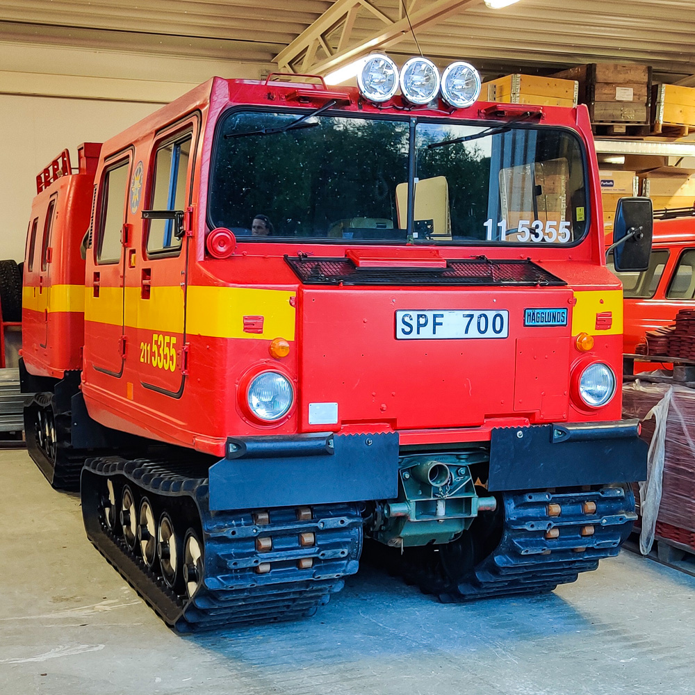 Bandvagn hos Räddningstjänsten i Kiruna