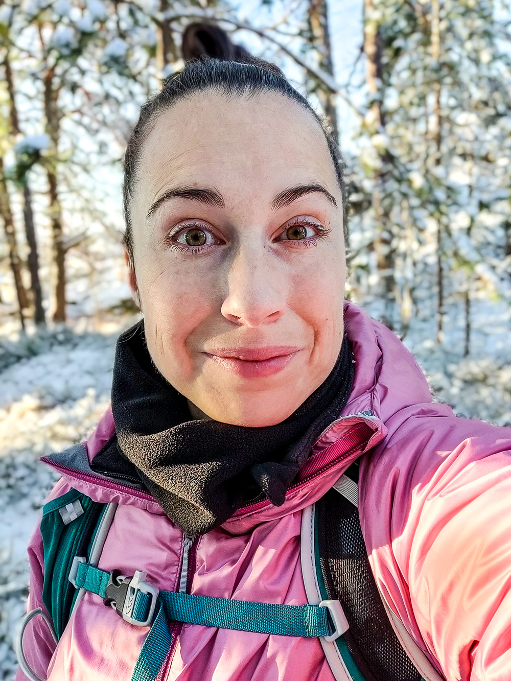 Pernilla Lindblom i Stendörrens naturreservat på vintern