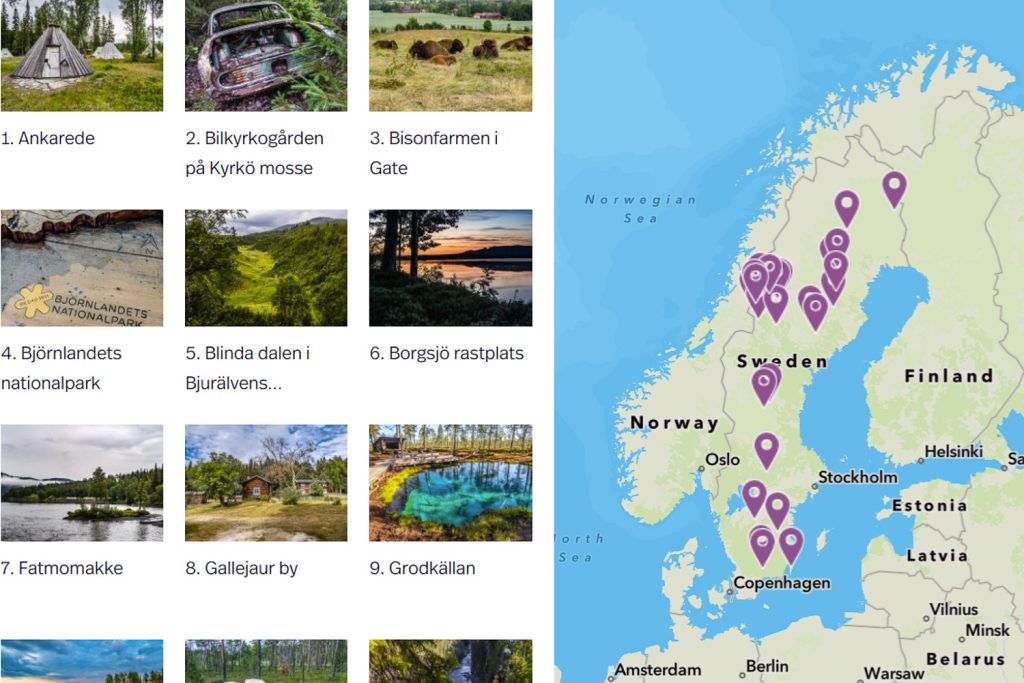 28 guldkorn i Sverige på karta i StoryMaps