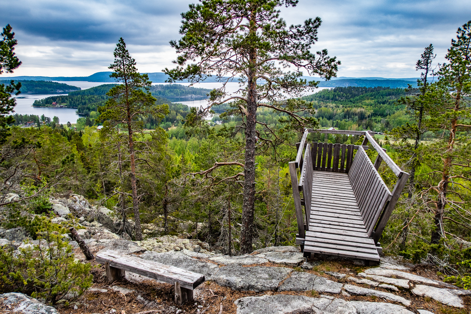 Utbyggd utsiktsplats på Kulberget