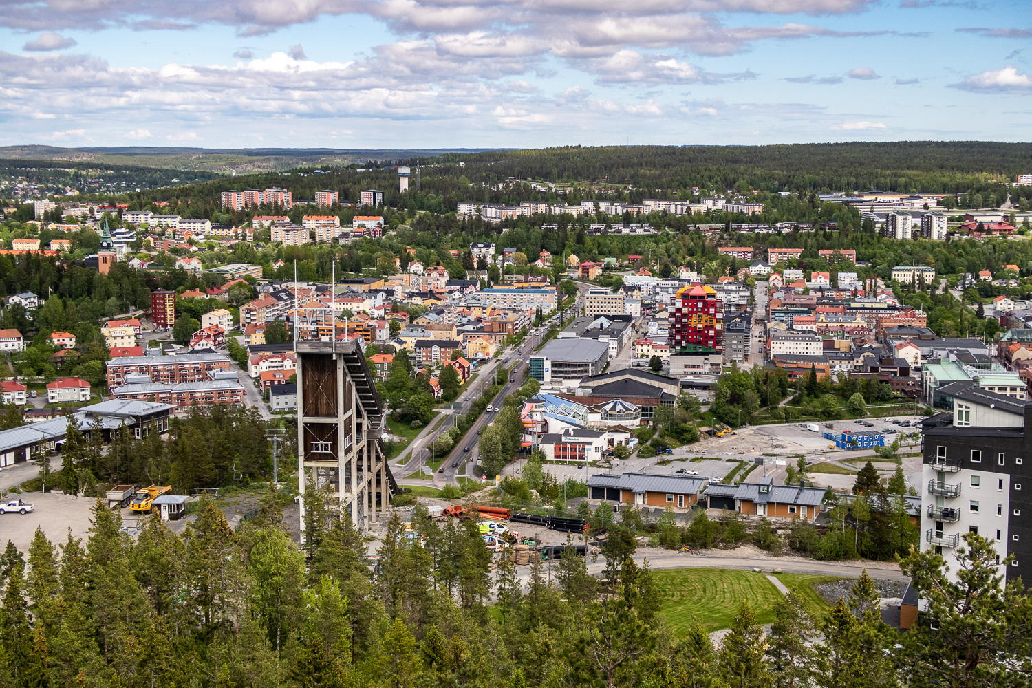 Utsikt över Örnsköldsvik från Varvsberget