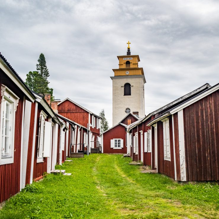 Kyrktornet i Gammelstaden i Luleå