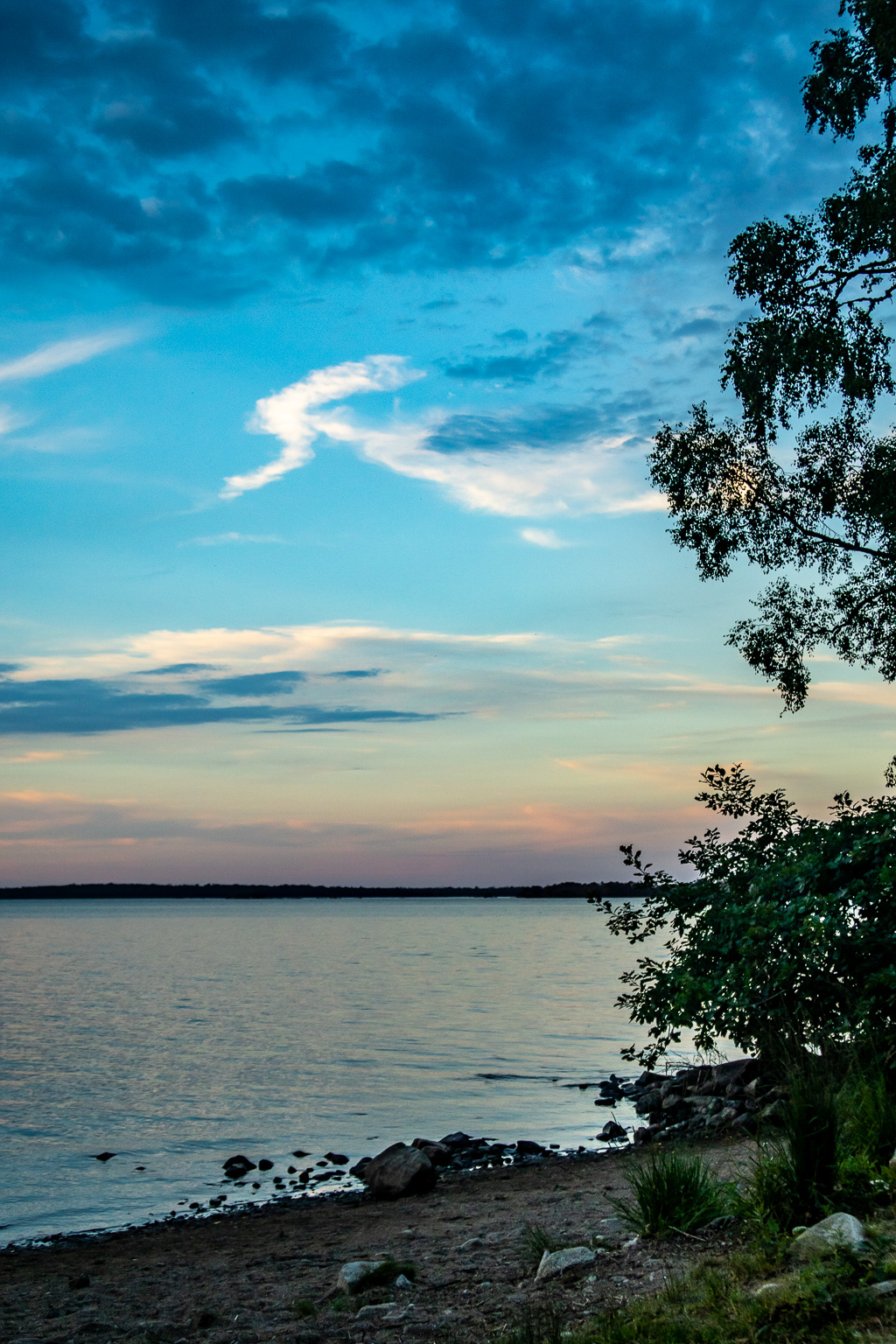 Sjön Åsnen i Åsnens nationalpark