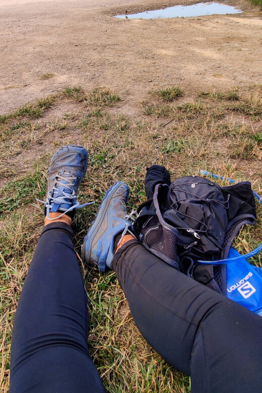 Trötta ben efter 26 km löptur på Öland